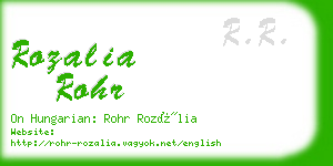 rozalia rohr business card